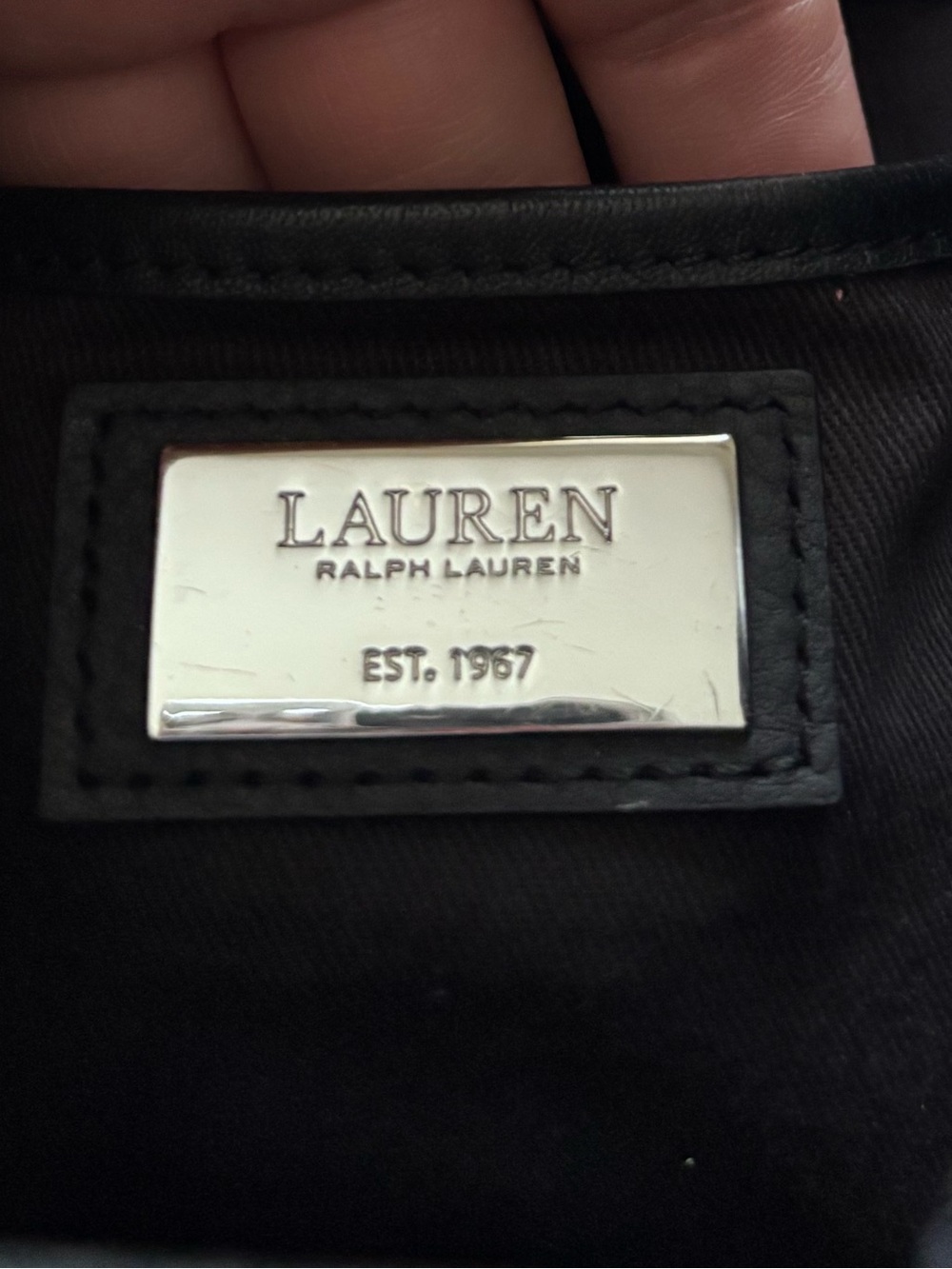 Ralph Lauren Woven Leather Drawstring Bucket Bag - Picture 12 of 13
